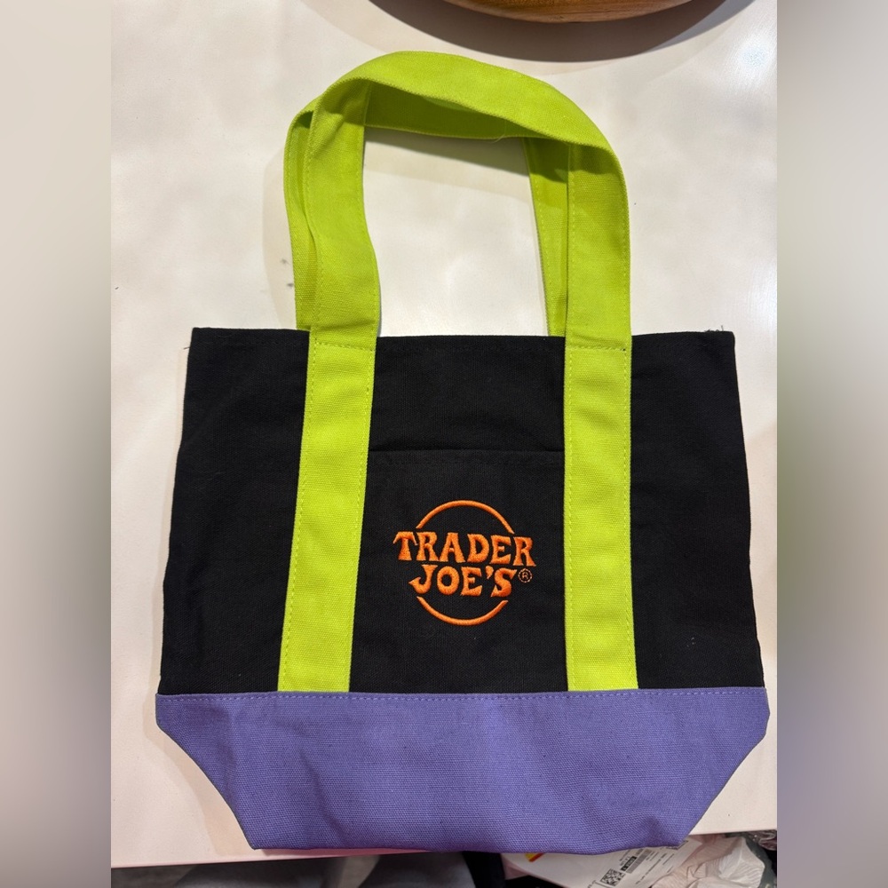 Black and Purple Trader Joe’s Tote Bag